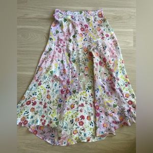 Zara floral midi skirt